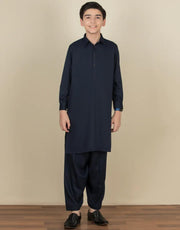 Blue Blended Kameez Shalwar