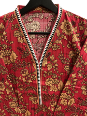 Floral Printed Khaddar Shirt