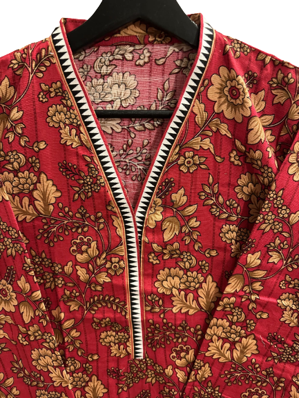 Floral Printed Khaddar Shirt