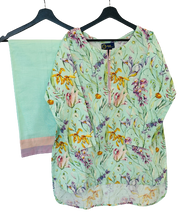 Floral Printed Shirt With Plain Qulote