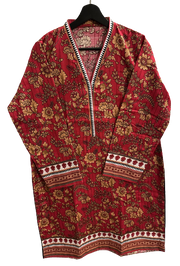 Floral Printed Khaddar Shirt