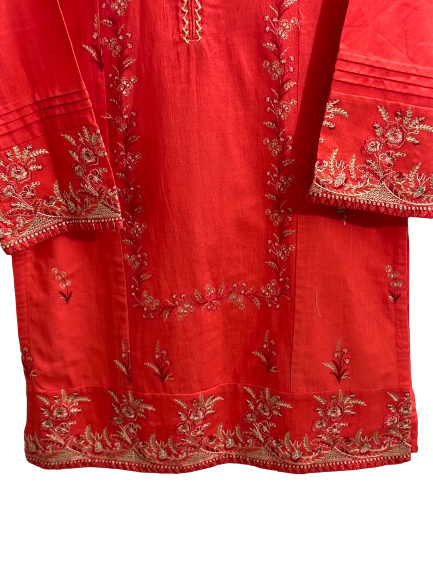 Embroided Khaddar Kurta