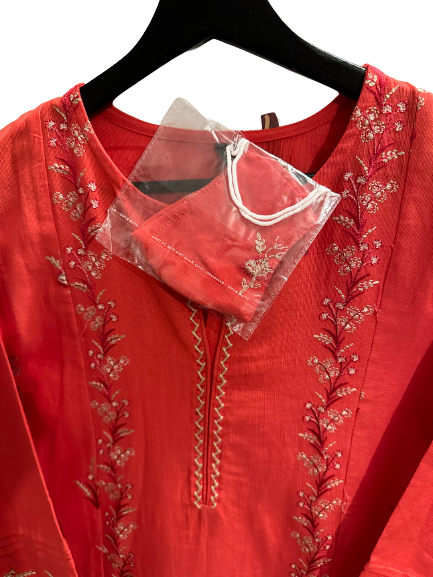 Embroided Khaddar Kurta