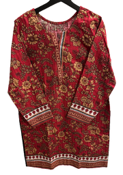 Floral Printed Khaddar Shirt