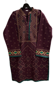 Block Printed Khaddar Kurta