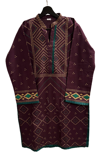 Block Printed Khaddar Kurta