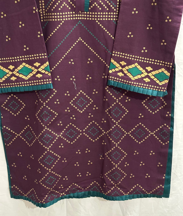 Block Printed Khaddar Kurta